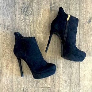 Jessica Simpson Shawley Suede Heel Booties, Size 7
